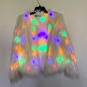 Light up faux fur coat.